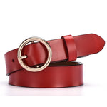 Female Deduction Side Gold Buckle Jeans Belts