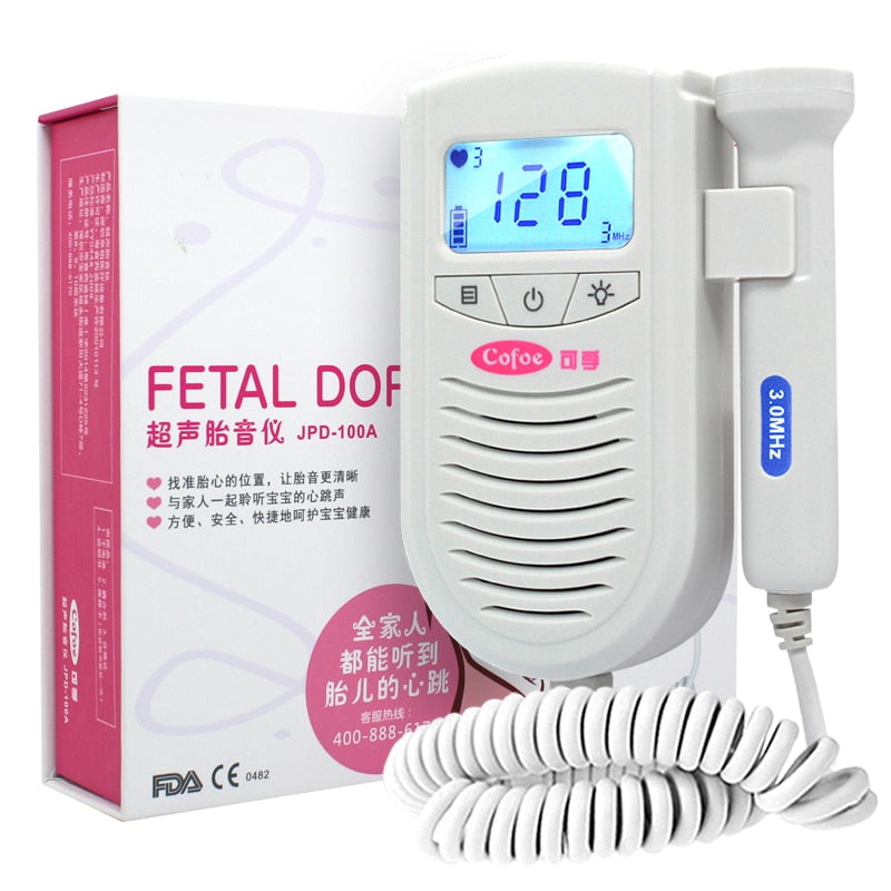 Home Pregnant Baby Heart Rate Pocket Monitor 3.0MHz Fetal Doppler