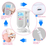 Home Pregnant Baby Heart Rate Pocket Monitor 3.0MHz Fetal Doppler