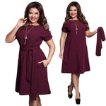 Beautiful Women Casual O-Neck Bodycon Plus Size Dresses