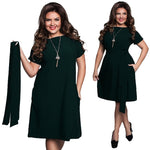 Beautiful Women Casual O-Neck Bodycon Plus Size Dresses