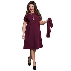 Beautiful Women Casual O-Neck Bodycon Plus Size Dresses