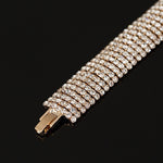 Luxury Crystal Gold And Silver Plated Bracelets Bangle For Women