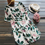 Summer Women Lady Floral Print  A-line Dress Summer.  Casual Plus Size Beach Dress