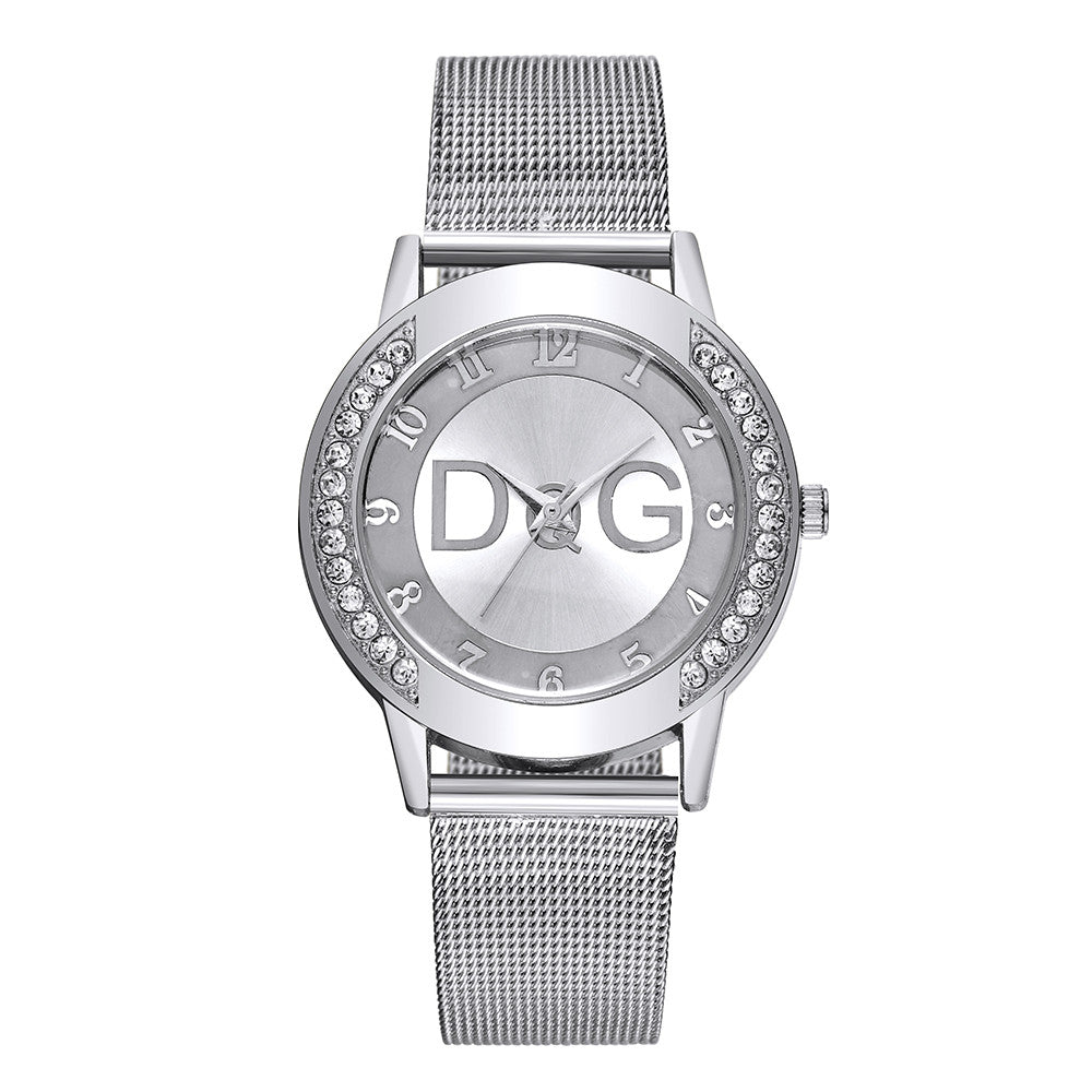 Relogio Feminino Luxo Crystal  Fashion Mesh Strap Watch