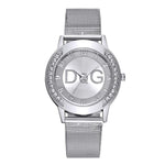 Relogio Feminino Luxo Crystal  Fashion Mesh Strap Watch