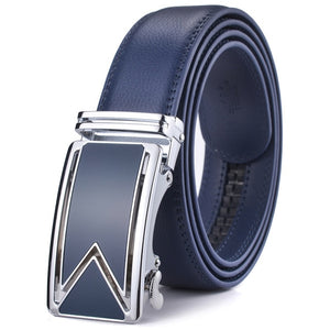 Men Belt 2018 Cowhide Genuine Leather Belts For Men Luxury Automatic Buckle Belts Brown Black Cinturones Hombre B55