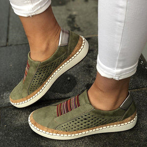 Women Vintage Slip-on Ladies Casual Breathable Sneaker Loafers