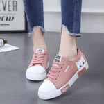 Women Canvas Fashion Casual Lace Up Cartoon Sneakers