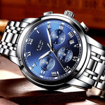 Men Luxury Chronograph Sports Waterproof Full Steel Quartz Watch