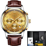 Men Luxury Chronograph Sports Waterproof Full Steel Quartz Watch