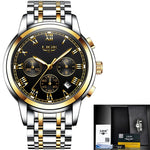 Men Luxury Chronograph Sports Waterproof Full Steel Quartz Watch