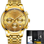 Men Luxury Chronograph Sports Waterproof Full Steel Quartz Watch